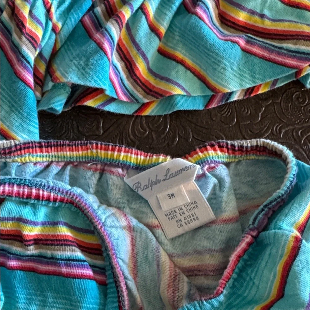 Ralph Lauren Striped Kids Diaper Cover Set